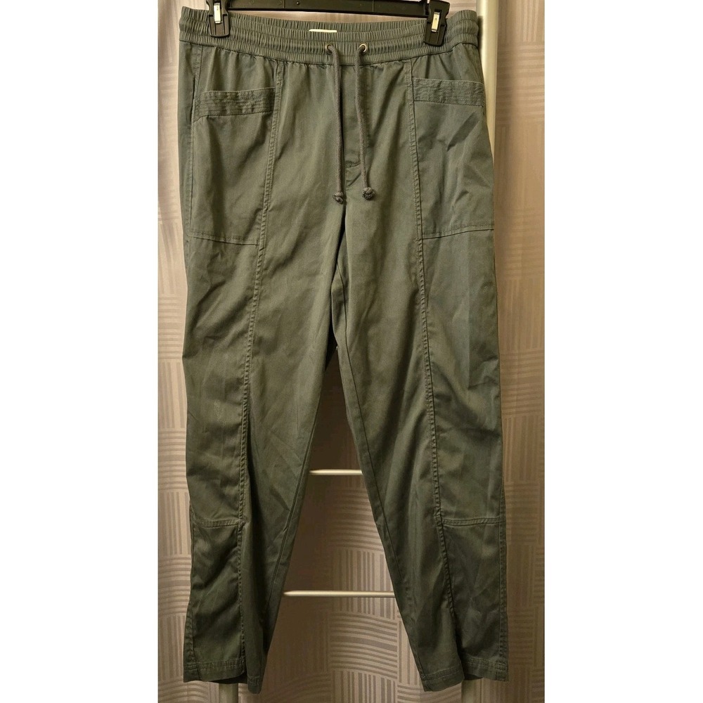 Lou‎ & Grey Utility Pants Womens L Olive Lyocell Blend Drawstring SU22 591353